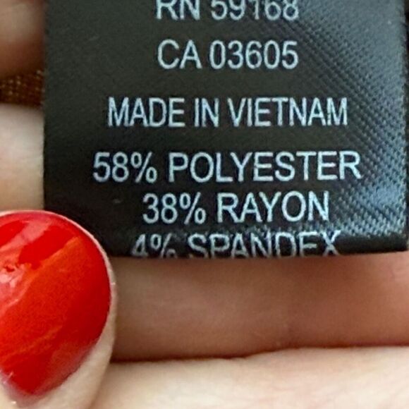 Karen Kane Tie Dye Leaf Print Burnout‎ Shirttail Blouse Top Blue Brown Medium - Picture 9 of 14